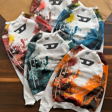 DIESET Premium Printed Sweatshirt – Heavy Cotton, Winter Wear