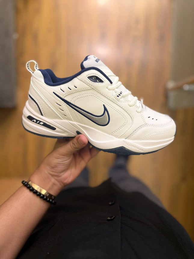 NEW ARRIVAL: Nike Air Monarch IV Trainers - White/Navy Snow Day - Premium Showroom Quality